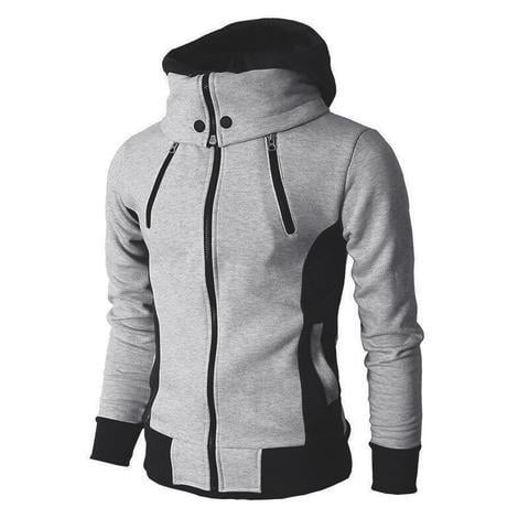 Men's Zip Up Hooded Sports Cardigan Sweatshirt Jacket